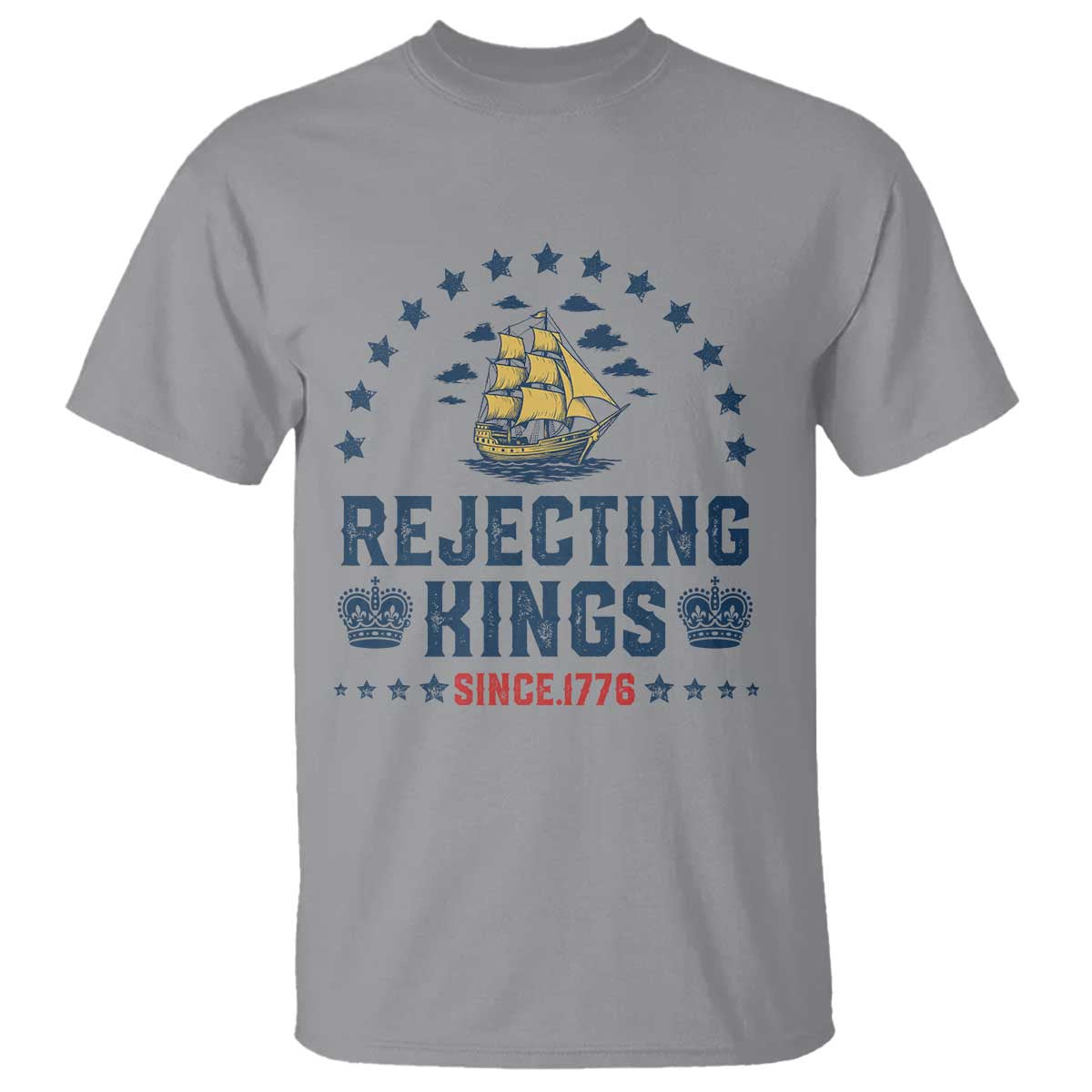 rejecting-kings-since-1776-t-shirt-vintage-patriotic-ship-no-king-in-america