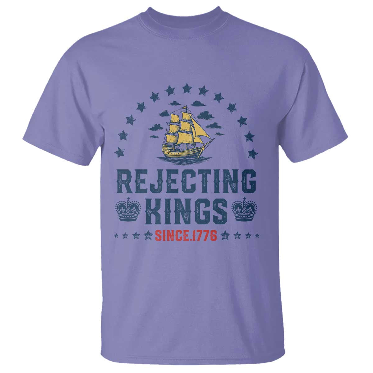 rejecting-kings-since-1776-t-shirt-vintage-patriotic-ship-no-king-in-america