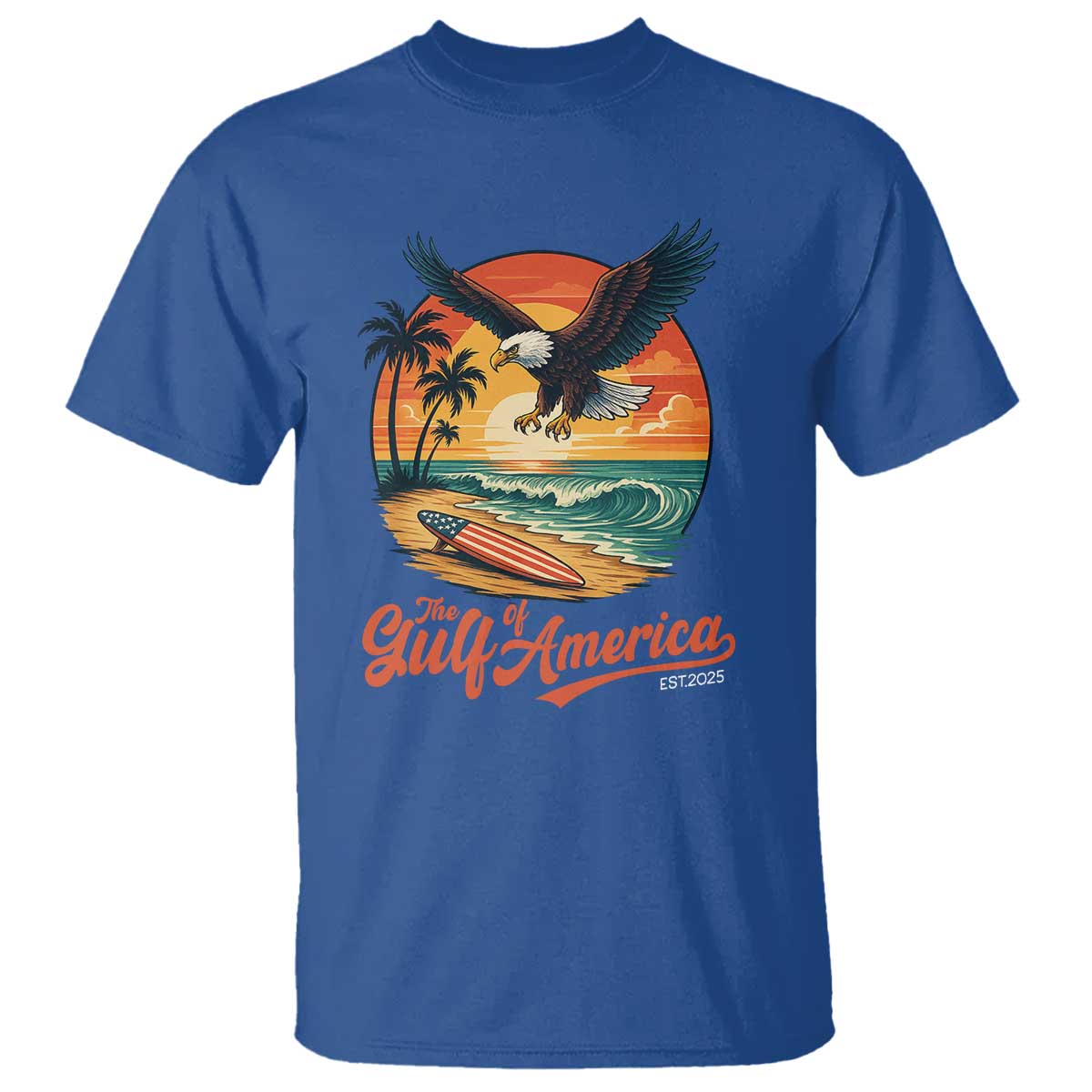 gulf-of-america-2025-bald-eagle-t-shirt-vintage-patriotic-beach-sunset-4th-of-july