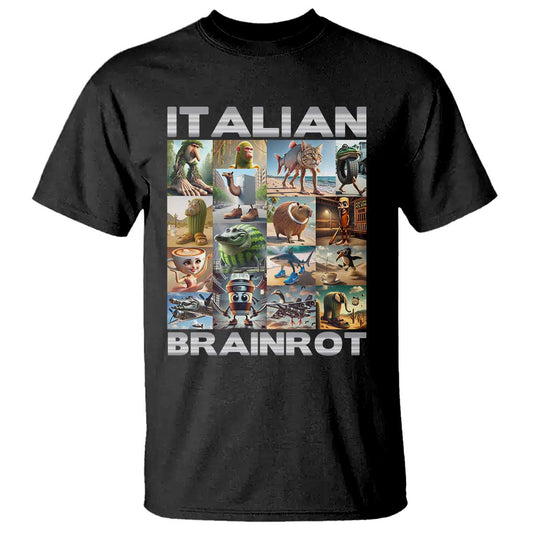 funny-italian-brainrot-meme-art-t-shirt-surreal-humor-pop-culture-collage