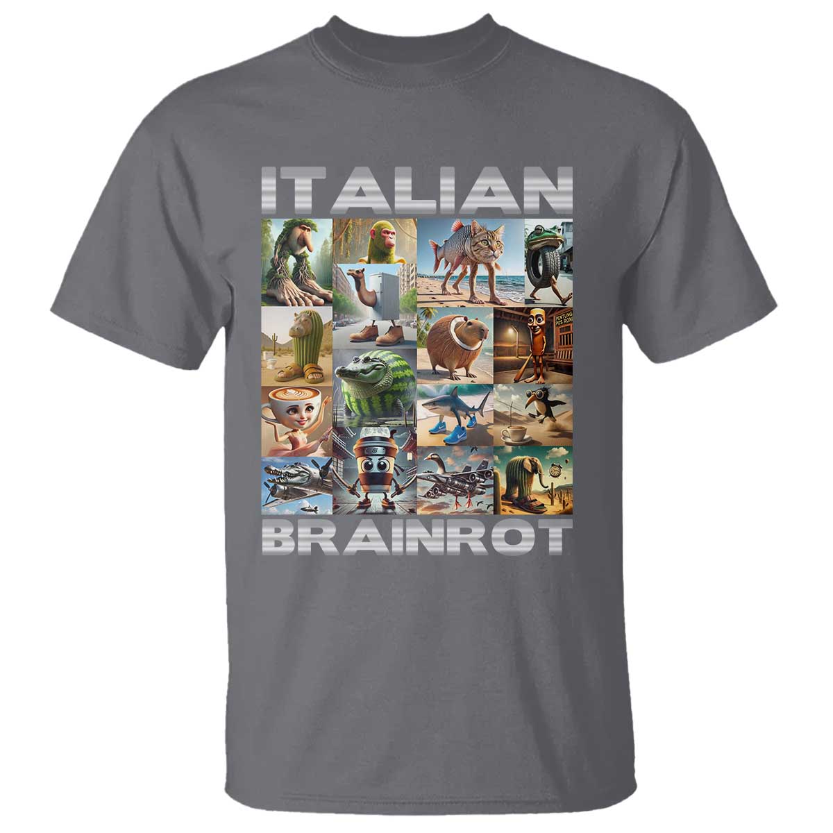 funny-italian-brainrot-meme-art-t-shirt-surreal-humor-pop-culture-collage