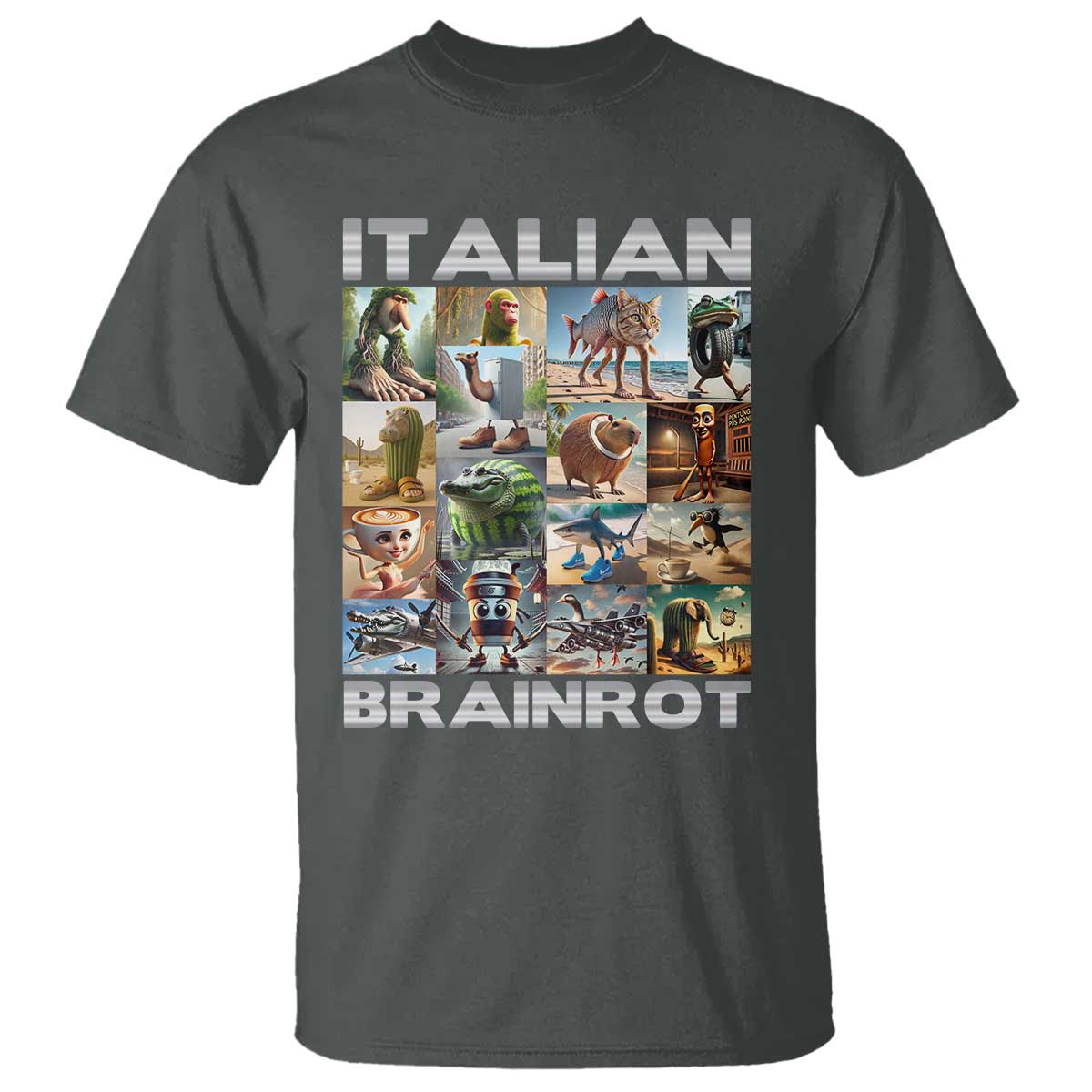 funny-italian-brainrot-meme-art-t-shirt-surreal-humor-pop-culture-collage