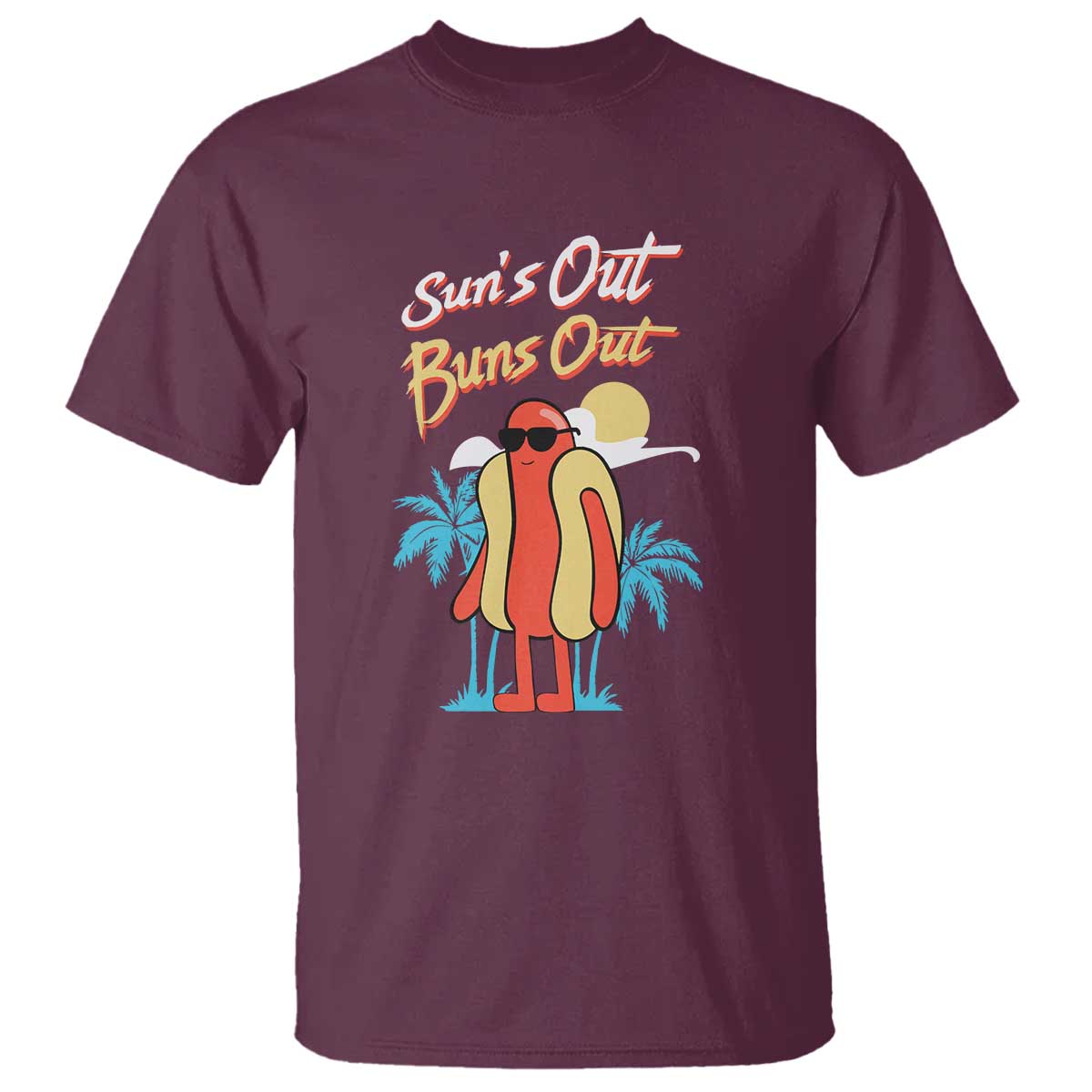 summer-vibe-t-shirt-suns-out-buns-out-funny-hotdog-bbq-party