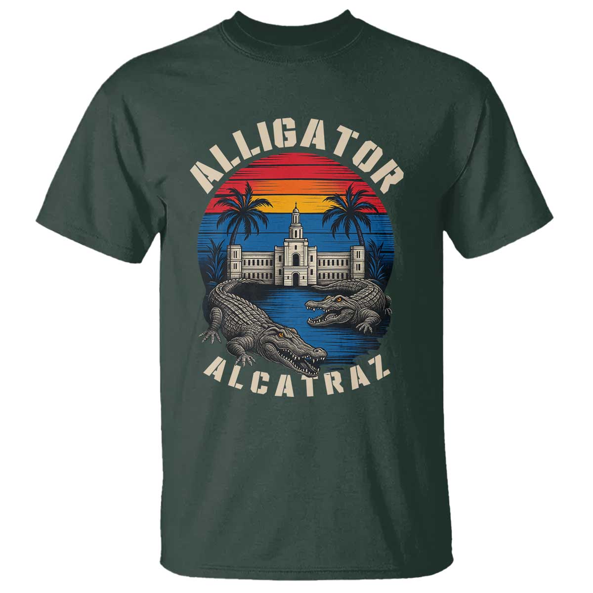 alligator-alcatraz-political-t-shirt-florida-prison-state-retro-sunset