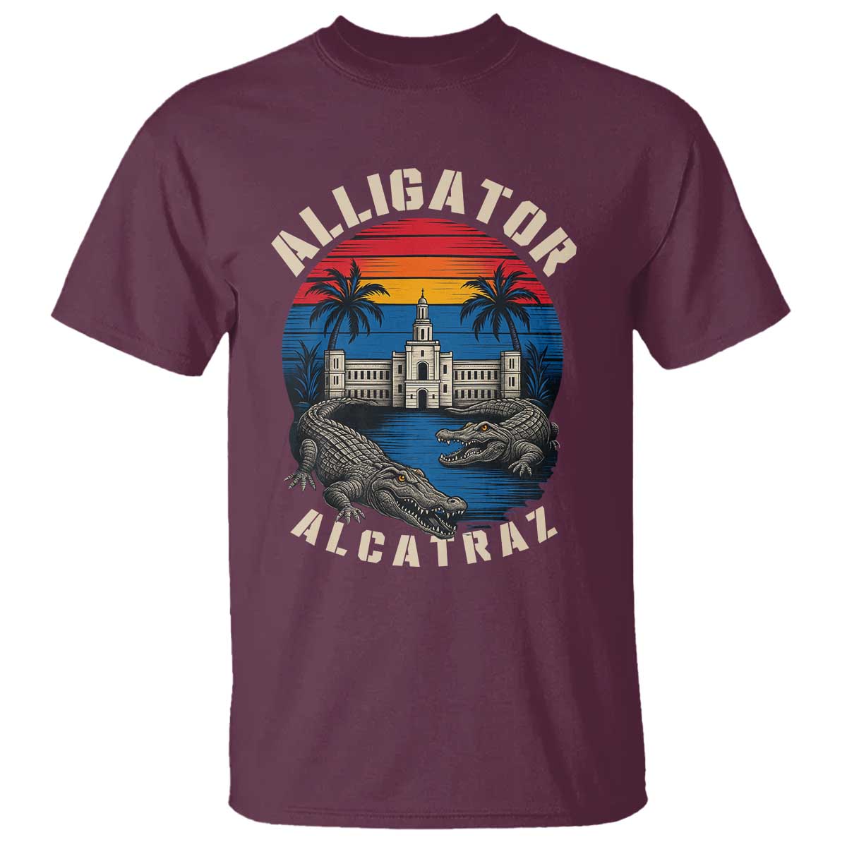 alligator-alcatraz-political-t-shirt-florida-prison-state-retro-sunset