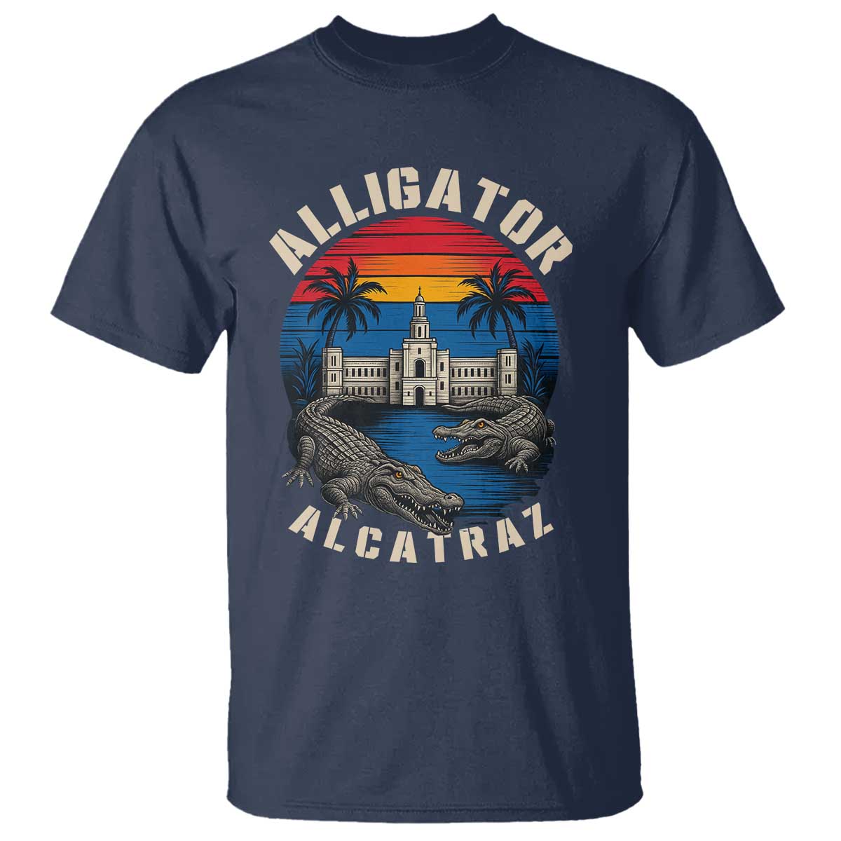 alligator-alcatraz-political-t-shirt-florida-prison-state-retro-sunset