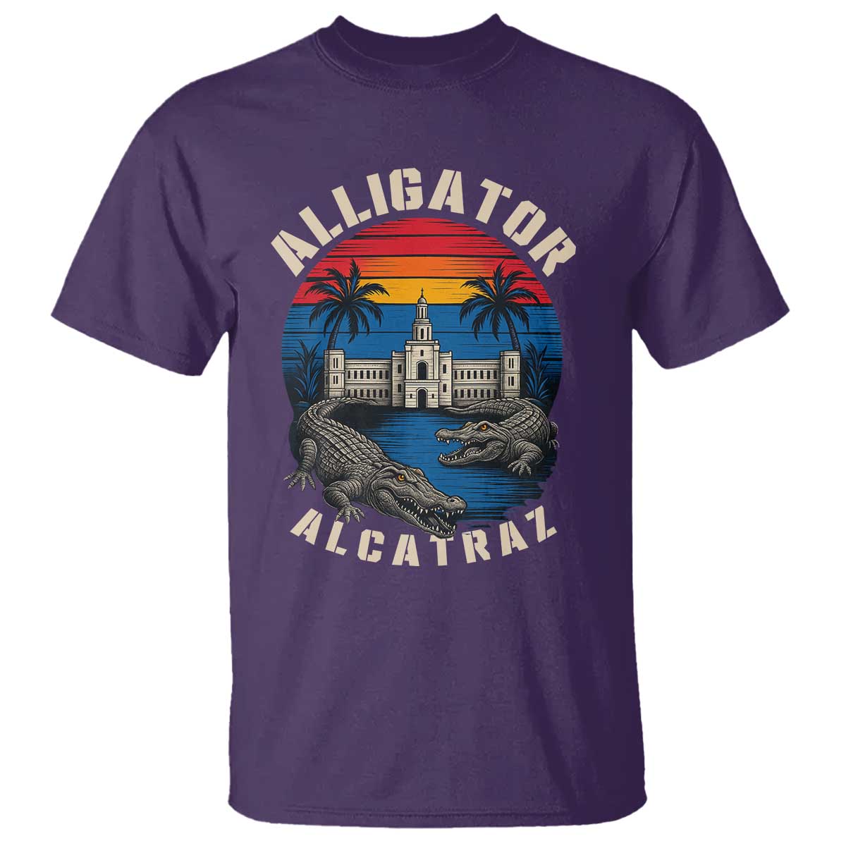 alligator-alcatraz-political-t-shirt-florida-prison-state-retro-sunset