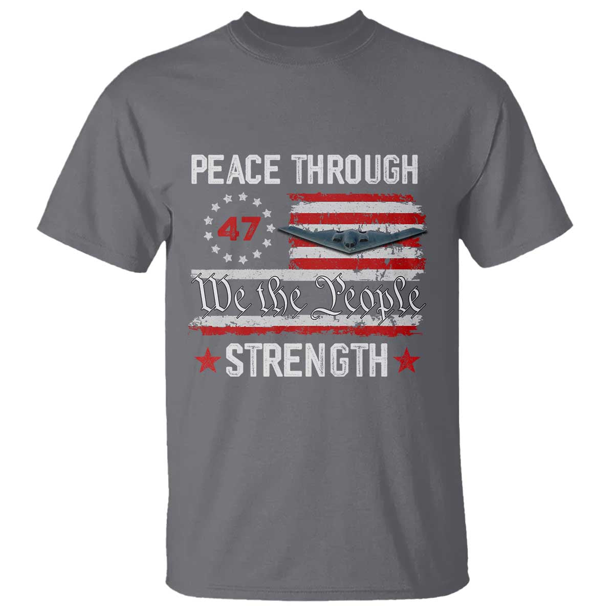 peace-through-strength-t-shirt-patriotic-midnight-hammer-jet-american-flag