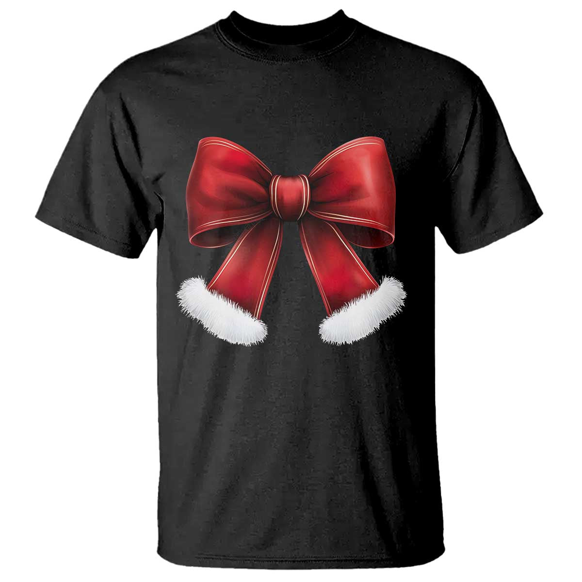 red-coquette-bow-santa-retro-christmas-vibe-t-shirt