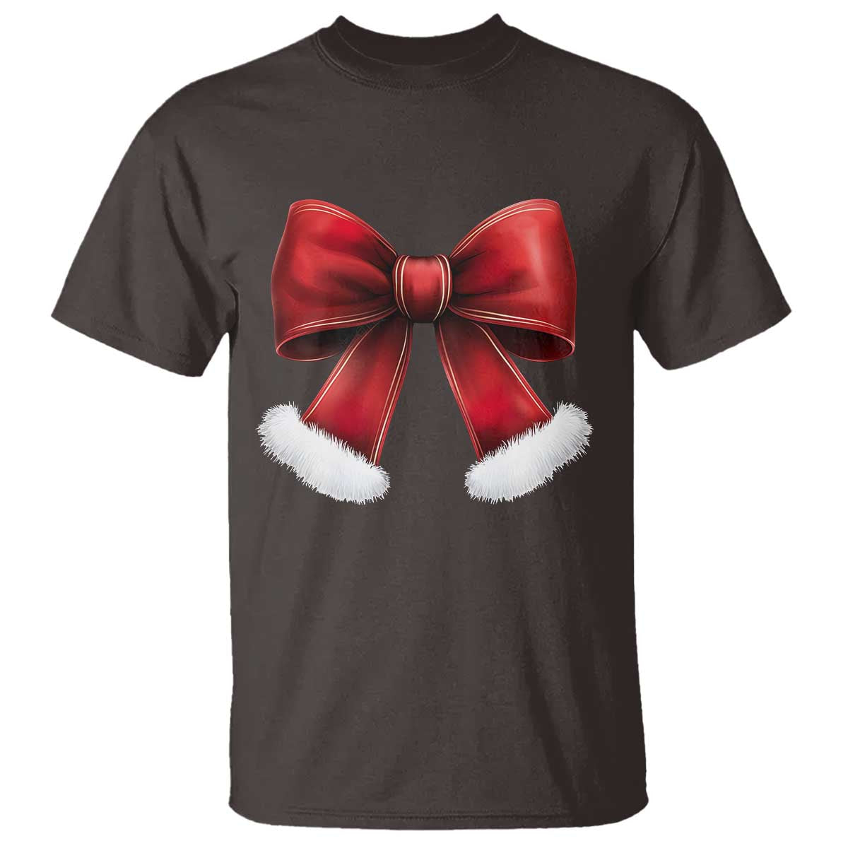 red-coquette-bow-santa-retro-christmas-vibe-t-shirt