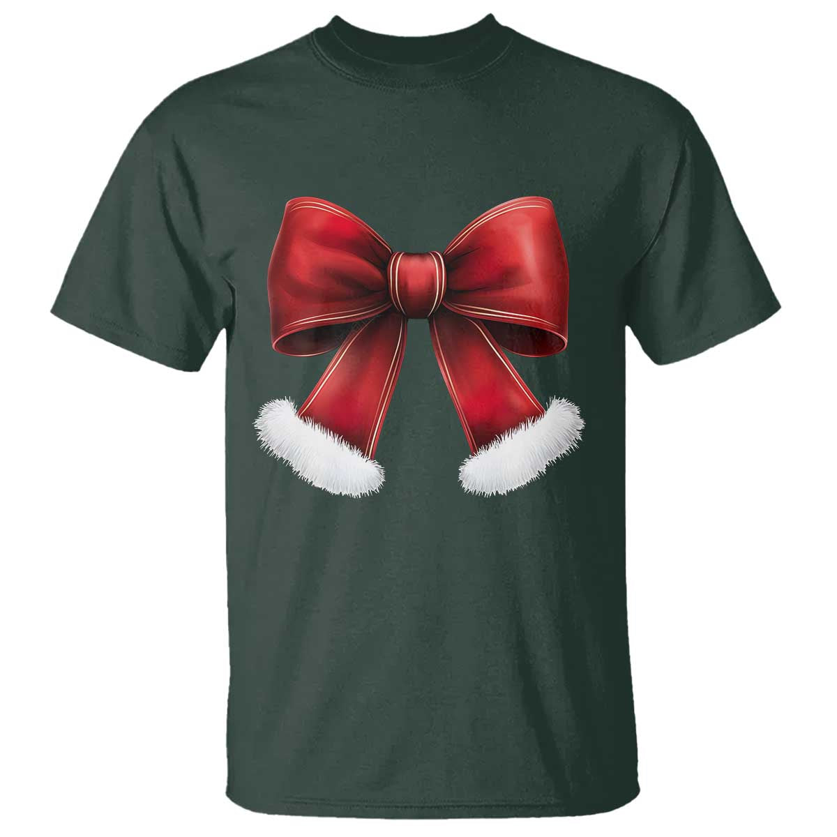 red-coquette-bow-santa-retro-christmas-vibe-t-shirt