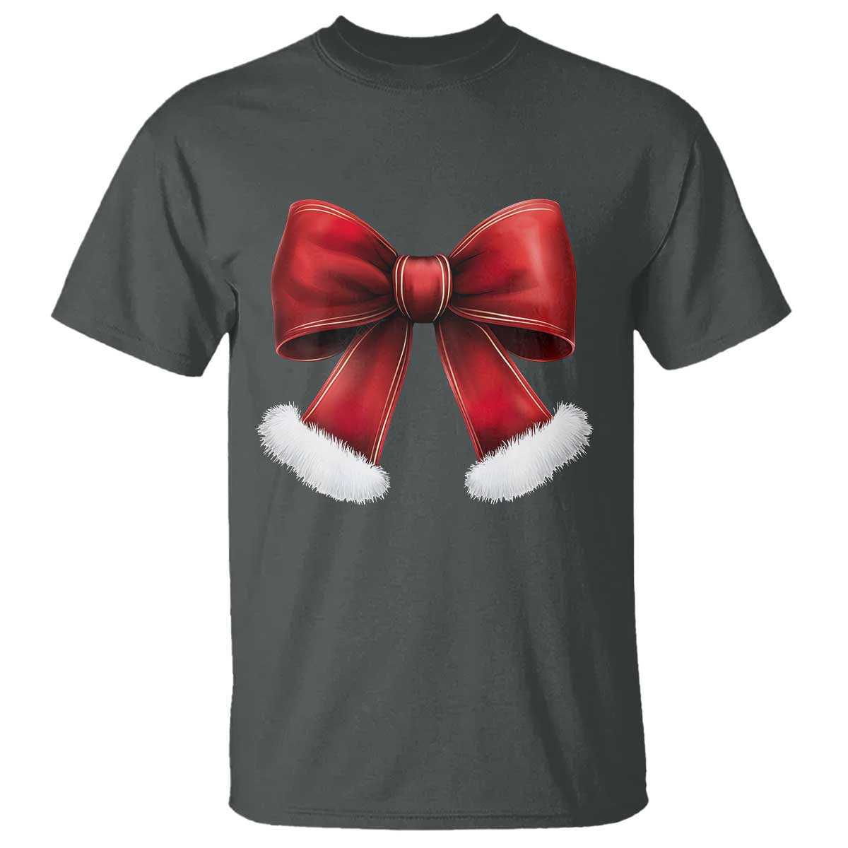 red-coquette-bow-santa-retro-christmas-vibe-t-shirt