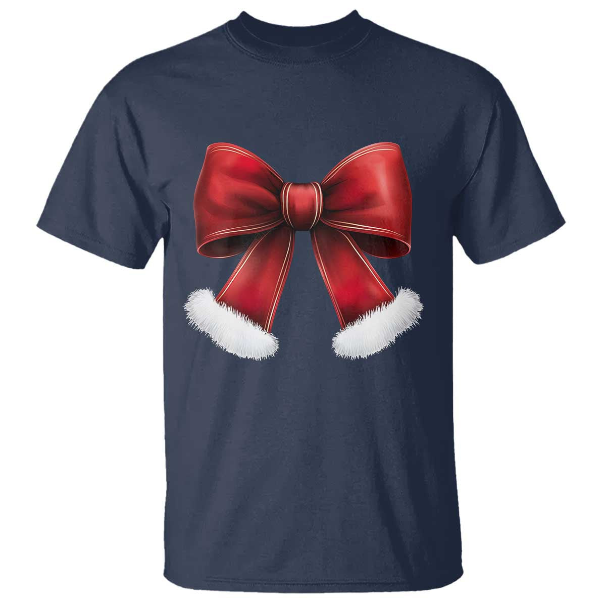 red-coquette-bow-santa-retro-christmas-vibe-t-shirt
