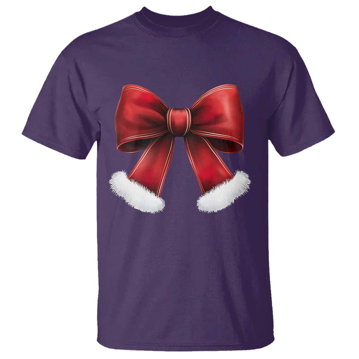 red-coquette-bow-santa-retro-christmas-vibe-t-shirt