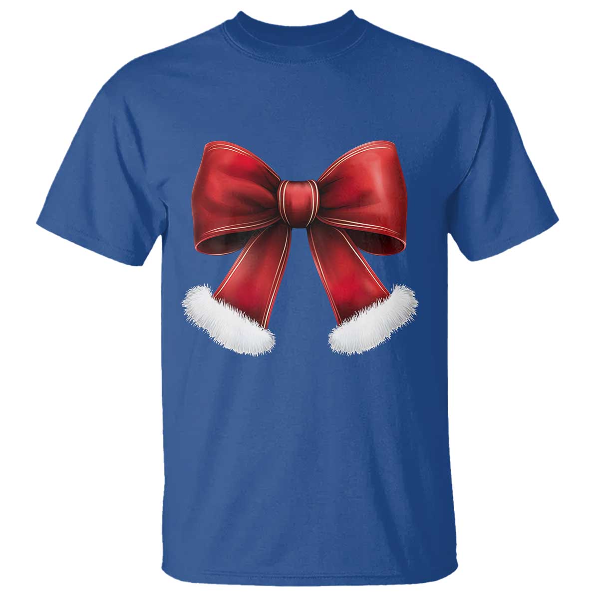 red-coquette-bow-santa-retro-christmas-vibe-t-shirt