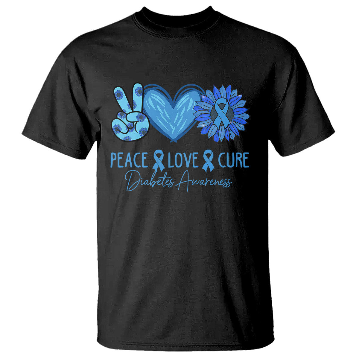 peace-love-cure-blue-ribbon-sunflower-diabetes-awareness-t-shirt
