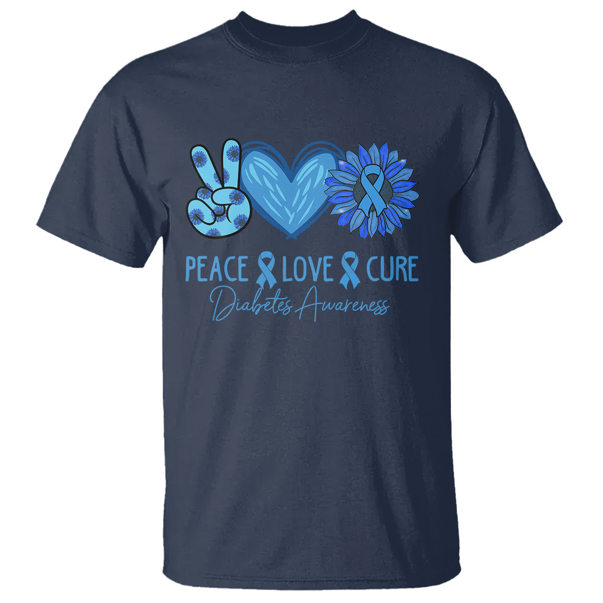 peace-love-cure-blue-ribbon-sunflower-diabetes-awareness-t-shirt