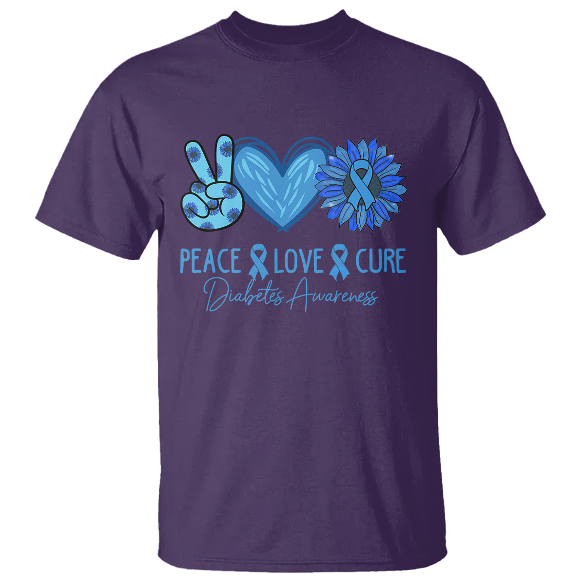 peace-love-cure-blue-ribbon-sunflower-diabetes-awareness-t-shirt