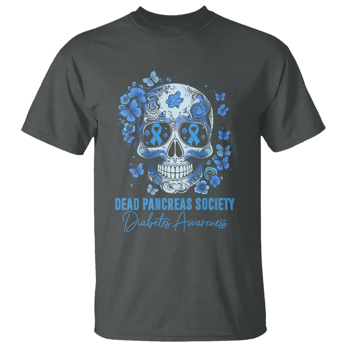 blue-sugar-skull-dead-pancreas-society-diabetes-awareness-t-shirt