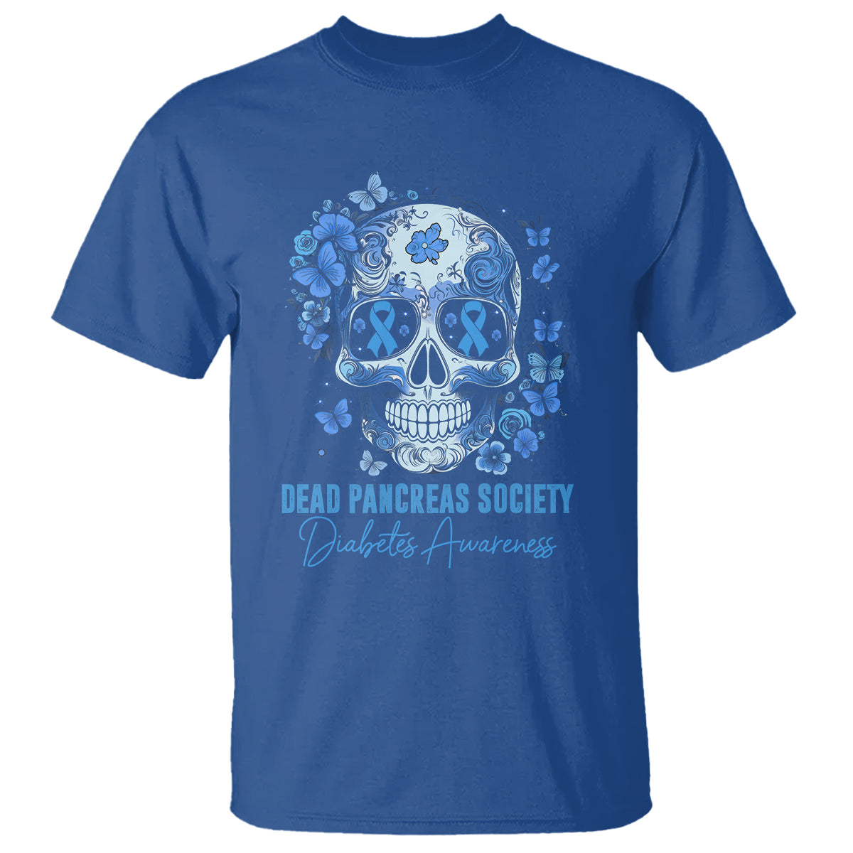 blue-sugar-skull-dead-pancreas-society-diabetes-awareness-t-shirt