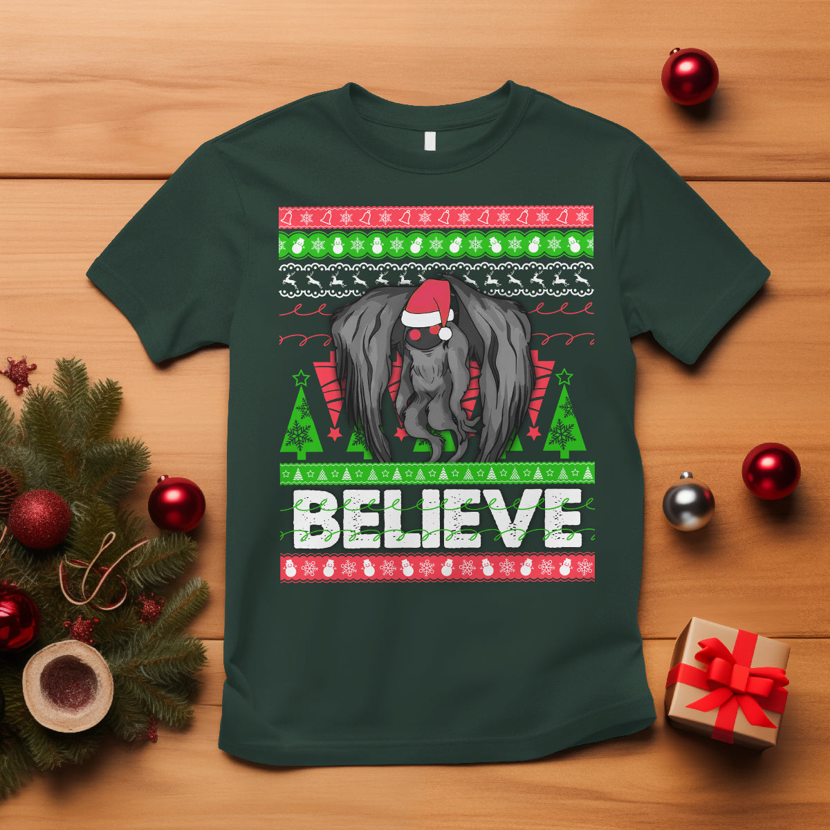 mothman-christmas-t-shirt-believe-cryptmas-cryptid-monster-point-pleasant