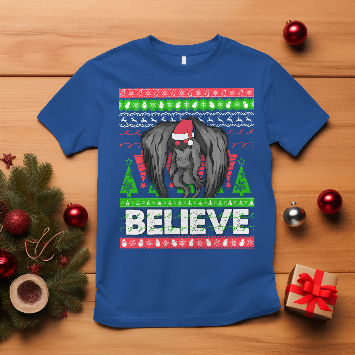 mothman-christmas-t-shirt-believe-cryptmas-cryptid-monster-point-pleasant