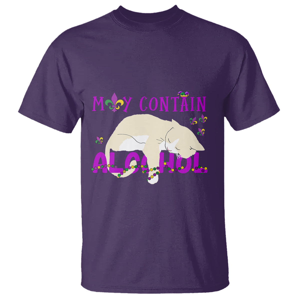 funny-mardi-gras-drunk-cat-t-shirt-may-contain-alcohol-drinking-lover-1