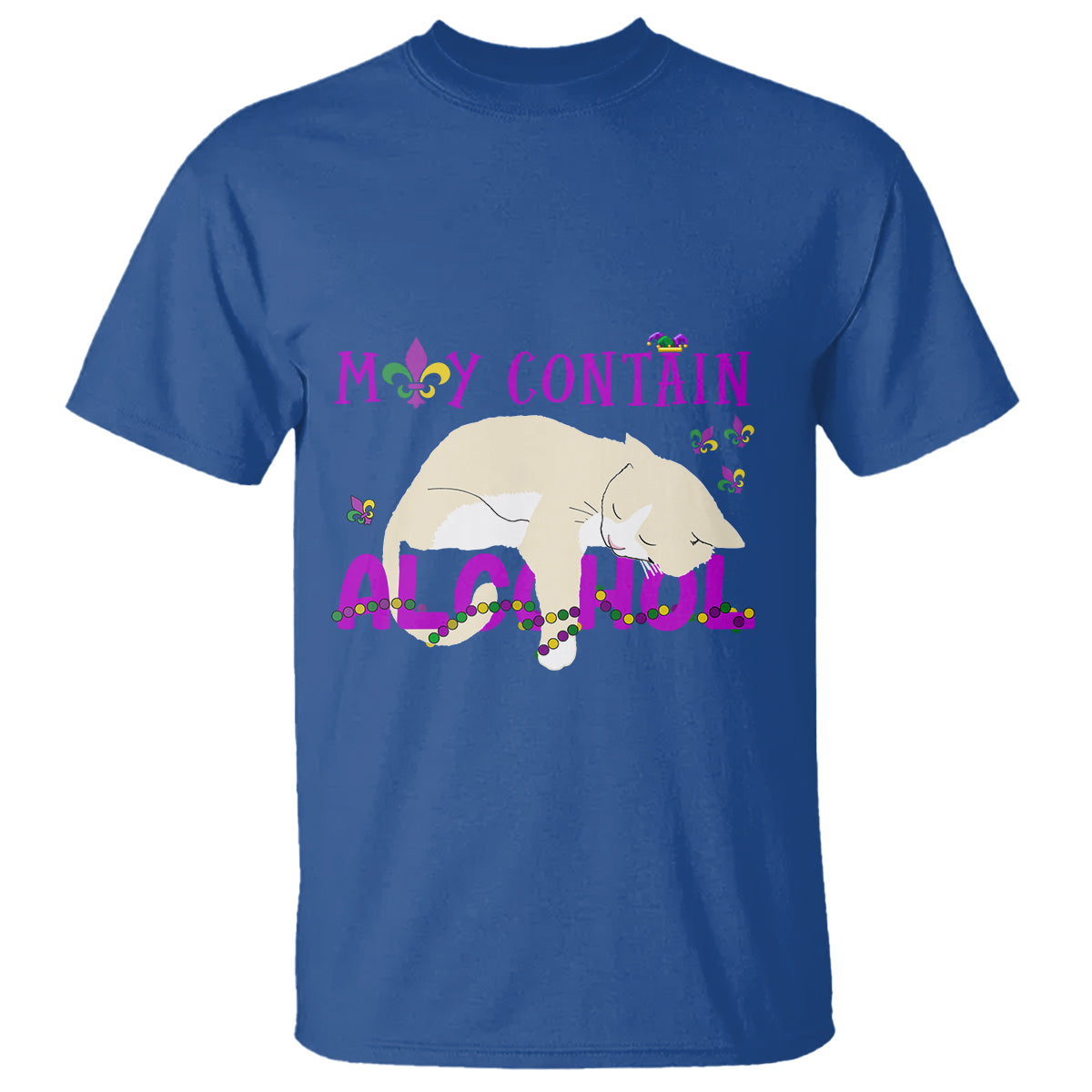 funny-mardi-gras-drunk-cat-t-shirt-may-contain-alcohol-drinking-lover-1