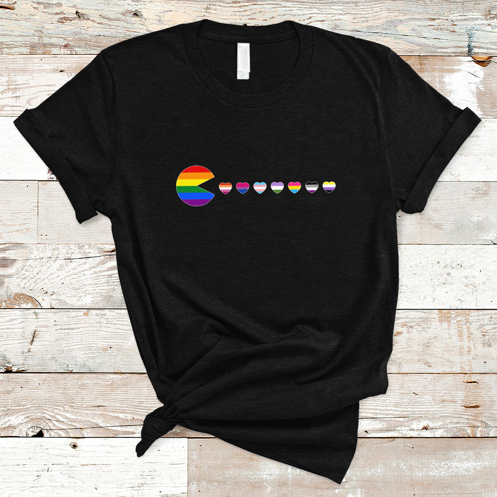 video-game-gay-t-shirt-video-game-funny-gaming-pie-eating-lgbtq-ally-pride-flag