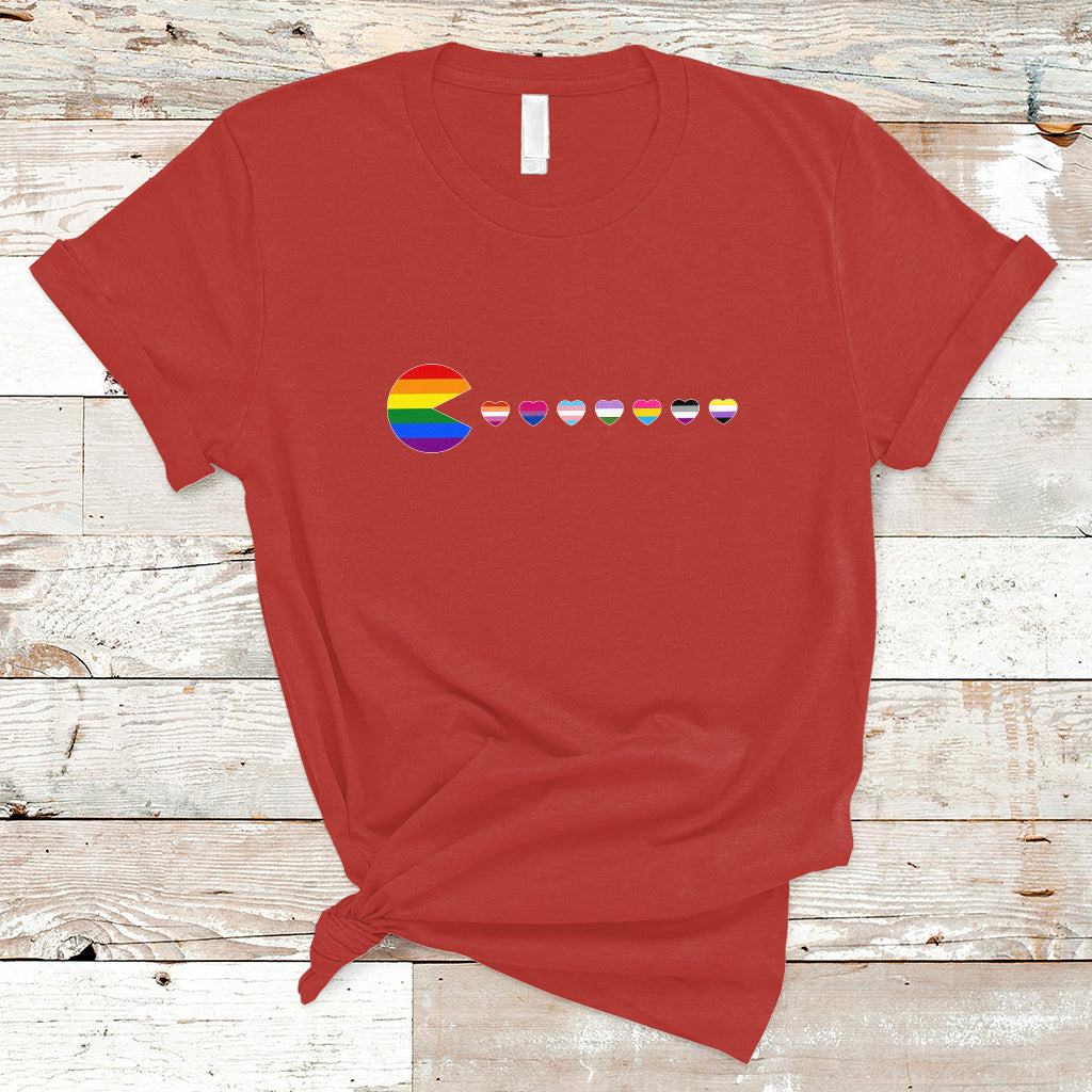 video-game-gay-t-shirt-video-game-funny-gaming-pie-eating-lgbtq-ally-pride-flag