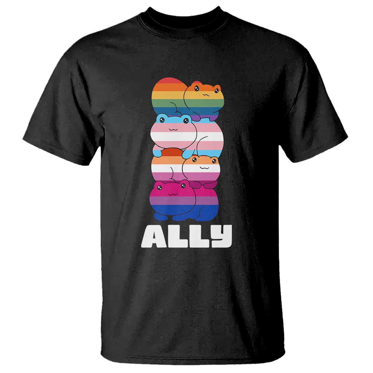 colorful-lgbtq-ally-frogs-stack-t-shirt-kawaii-gay-pride-support