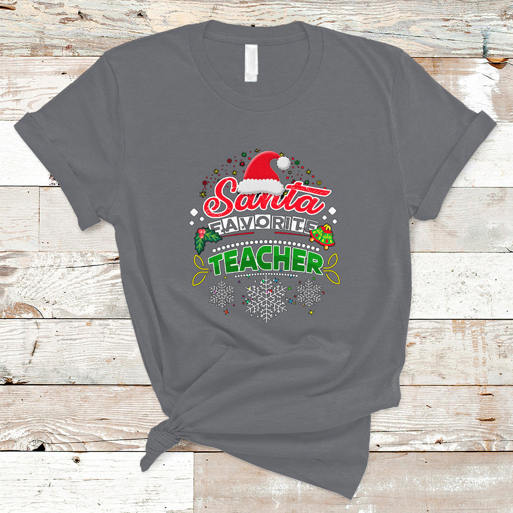 santa-favorite-teacher-t-shirt-christmas-gift-for-teachers-ts04