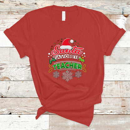 santa-favorite-teacher-t-shirt-christmas-gift-for-teachers-ts04