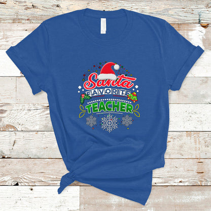 santa-favorite-teacher-t-shirt-christmas-gift-for-teachers-ts04