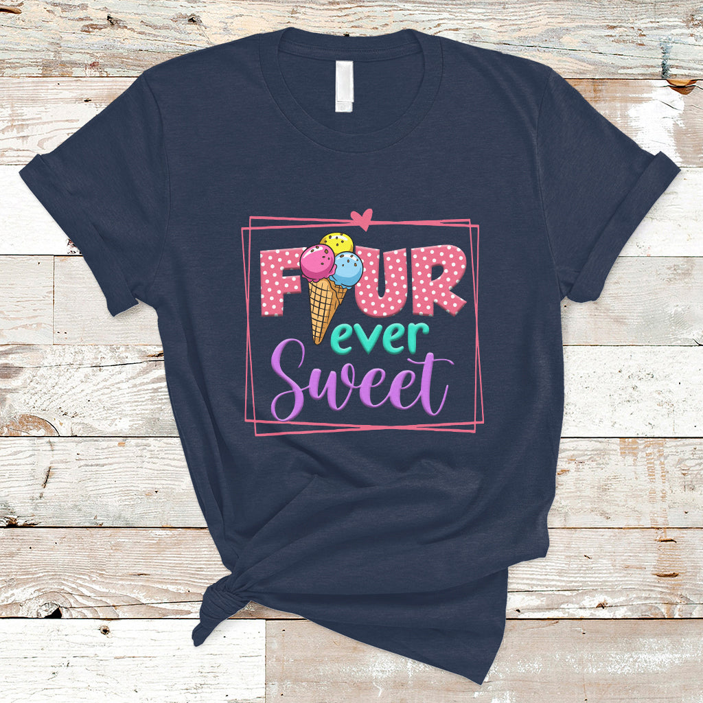 funny-ice-cream-t-shirt-four-ever-sweet-4th-birthday-girl-1