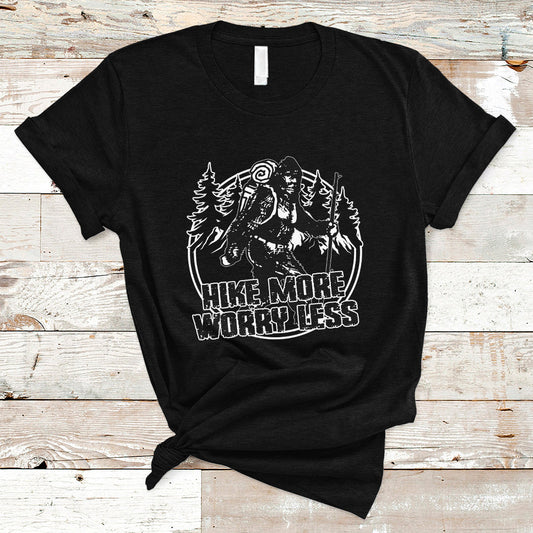 hiking-t-shirt-hike-more-worry-less-tee-reto-bigfoot-hiking-lover-shirt-funny-hiking-casual-tee-road-trip