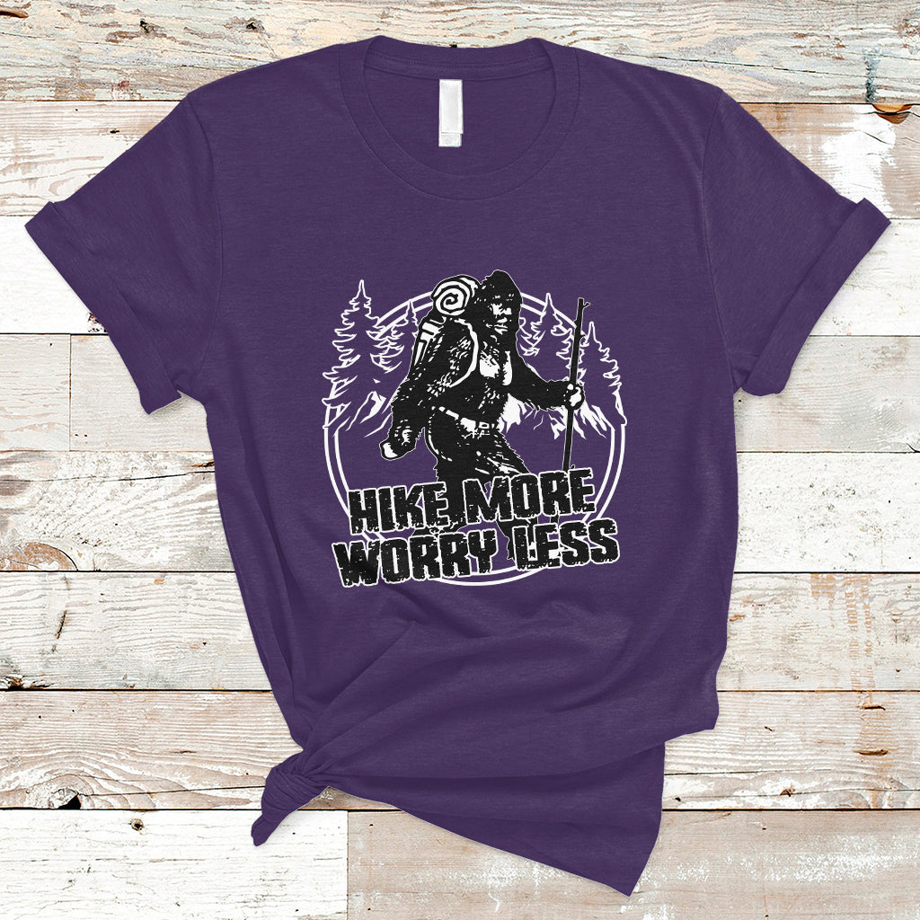 hiking-t-shirt-hike-more-worry-less-tee-reto-bigfoot-hiking-lover-shirt-funny-hiking-casual-tee-road-trip