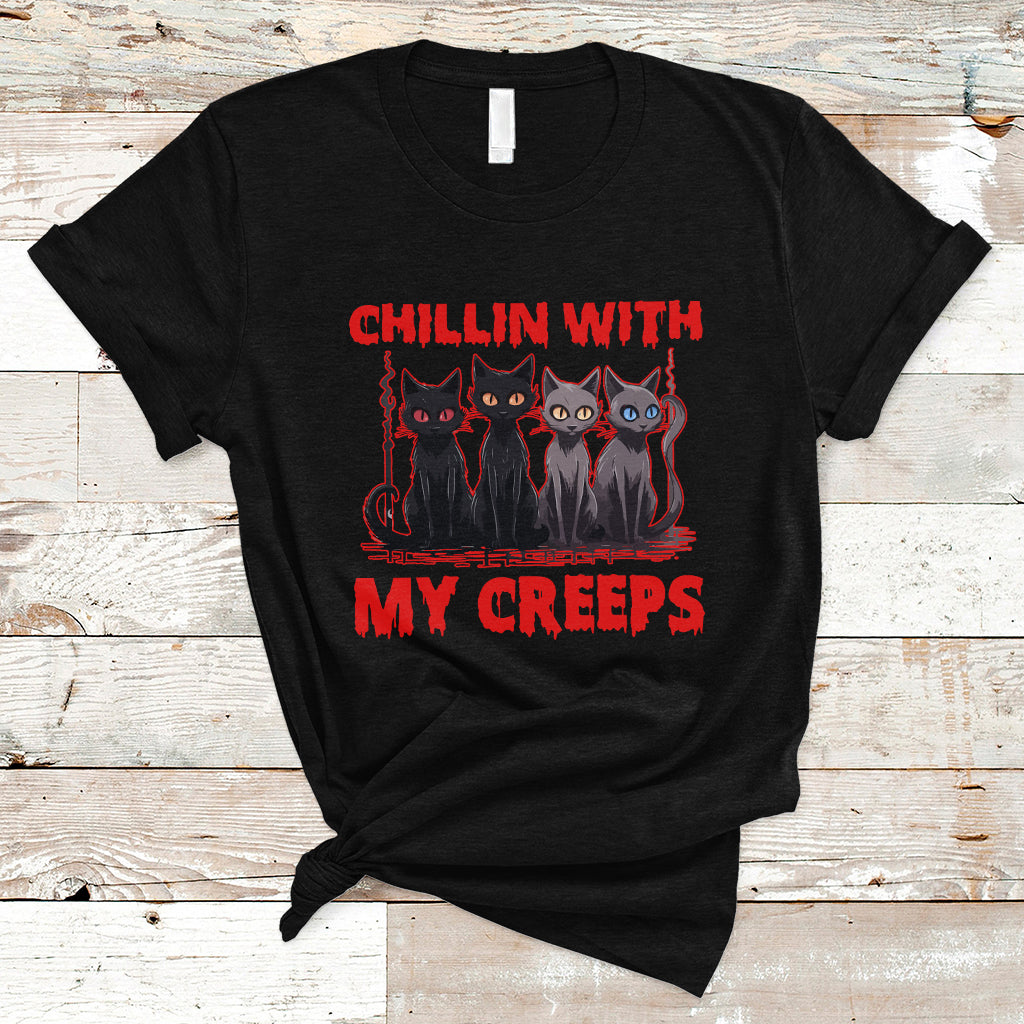 halloween-t-shirt-chillin-with-my-creeps-tee-funny-halloween-shirt-cute-creeps-tee-cat-mom-dad