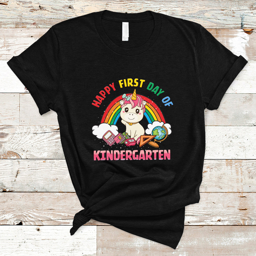 back-to-school-t-shirt-happy-first-day-of-kindergarten-shirt-unicorn-raibow-coloful-oufit-gift-for-teachers-kindergarten-teacher