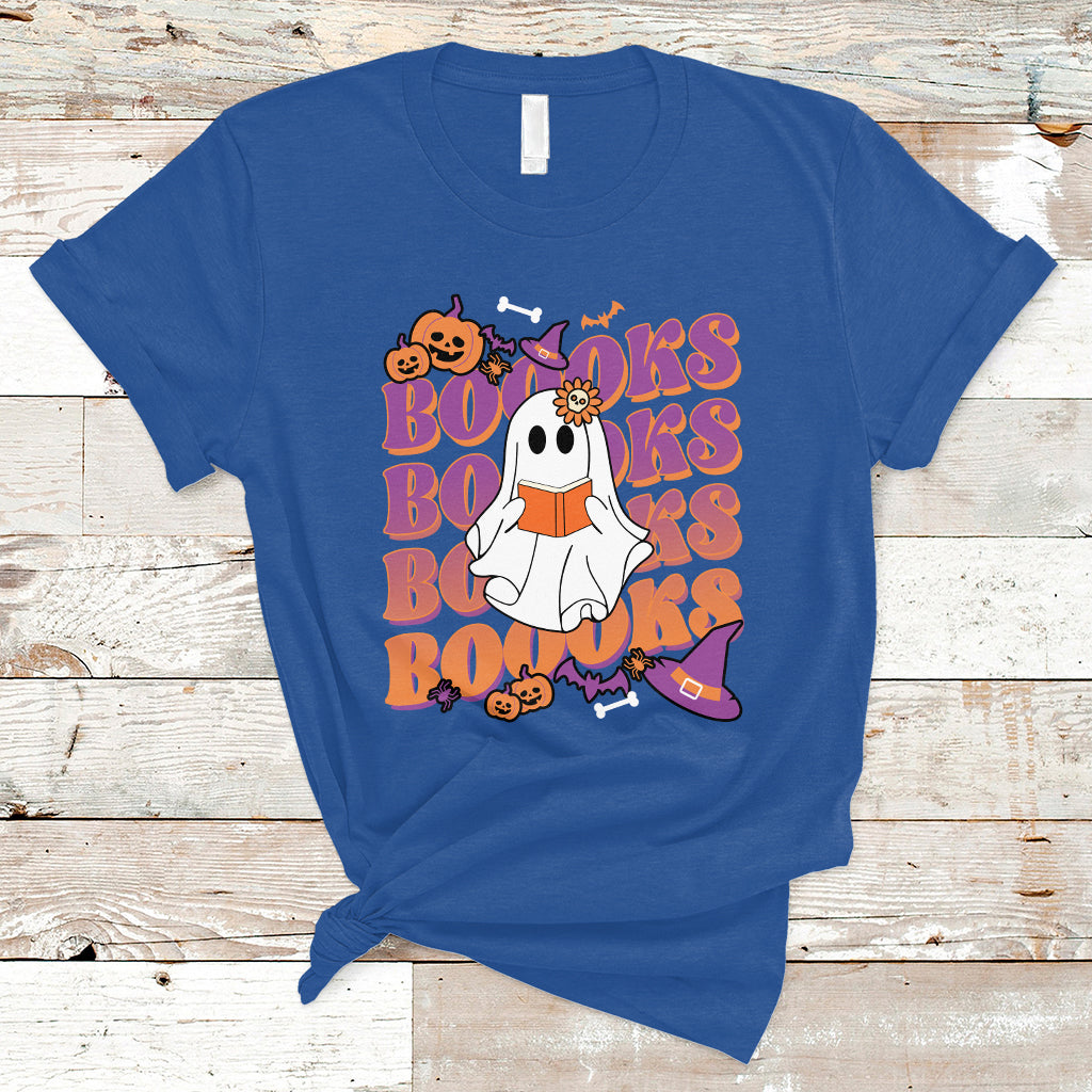 halloween-t-shirt-boooks-ghosts-tee-funny-halloween-casual-shirt-book-loving-teacher-outfit-bookworm