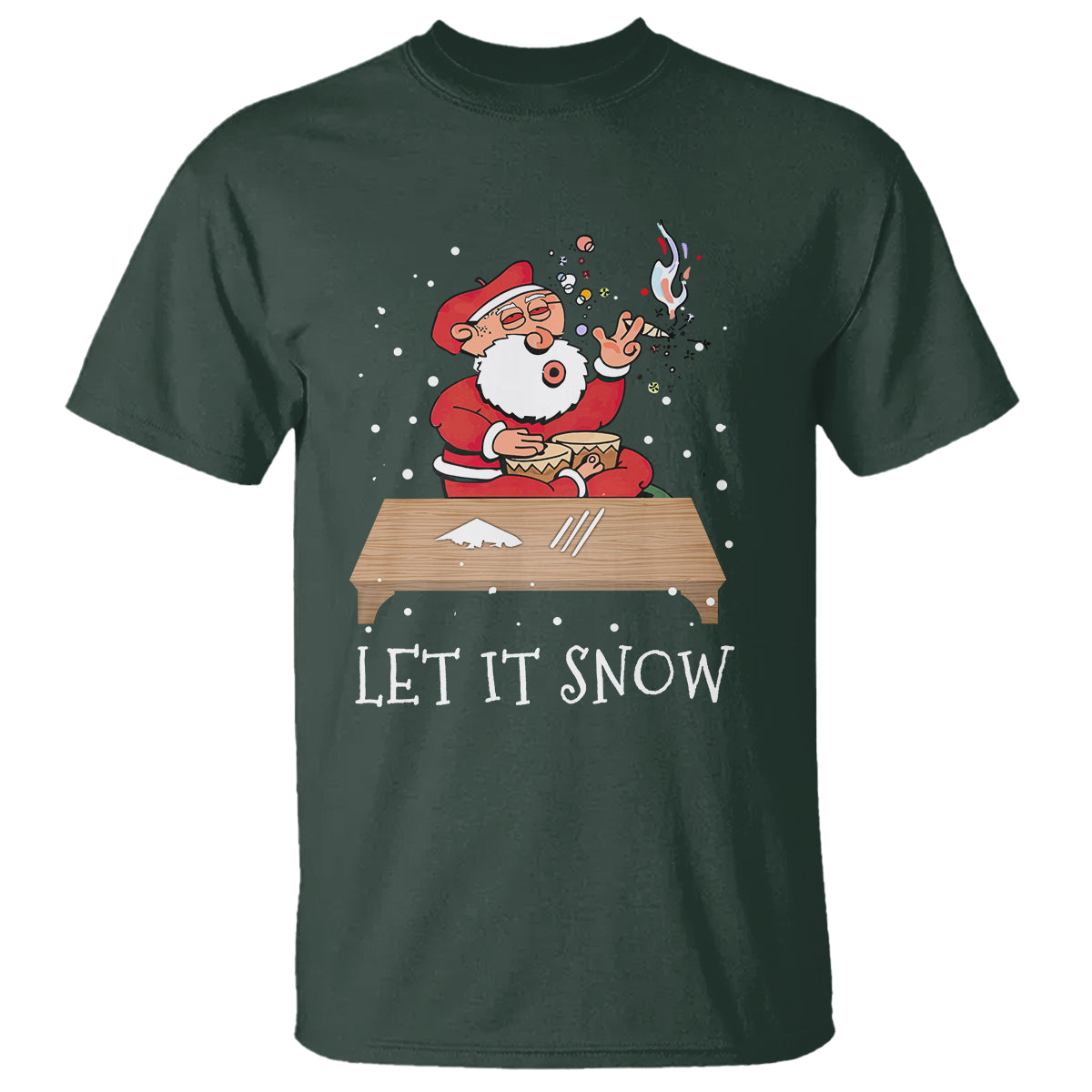 christmas-t-shirt-cocaine-let-it-snow-ugly-santa-snorting