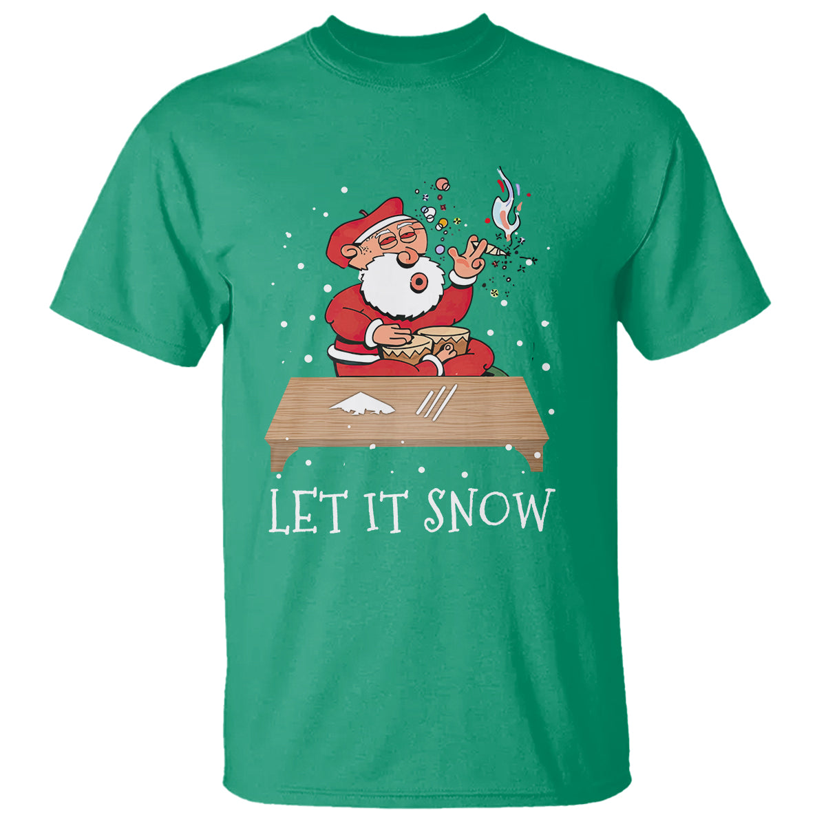 christmas-t-shirt-cocaine-let-it-snow-ugly-santa-snorting