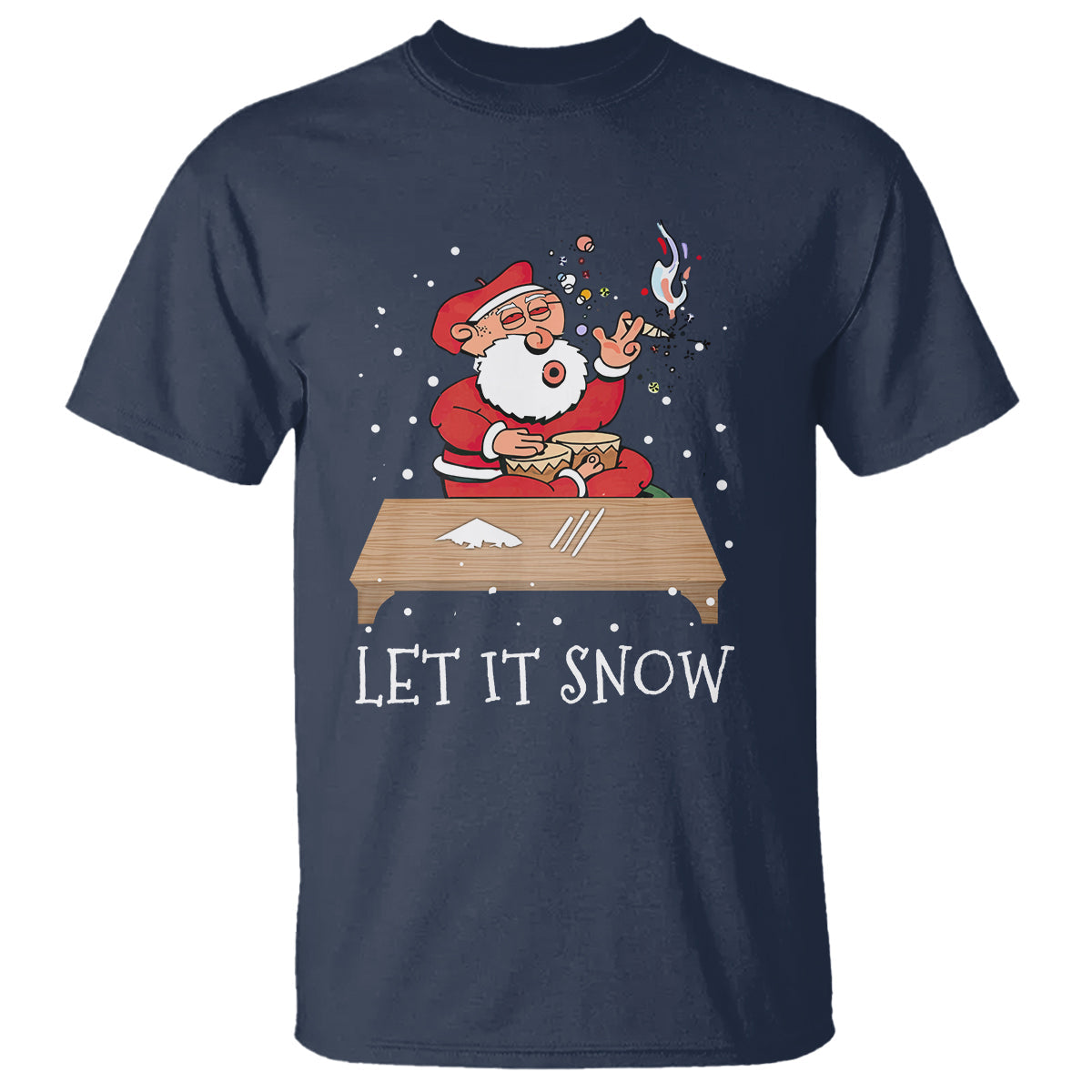 christmas-t-shirt-cocaine-let-it-snow-ugly-santa-snorting