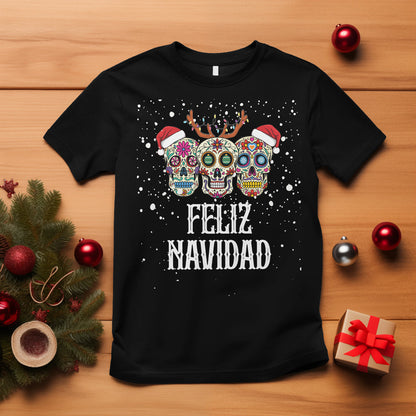 christmas-t-shirt-feliz-navidad-mexican-sugar-skulls-reindeer-santa