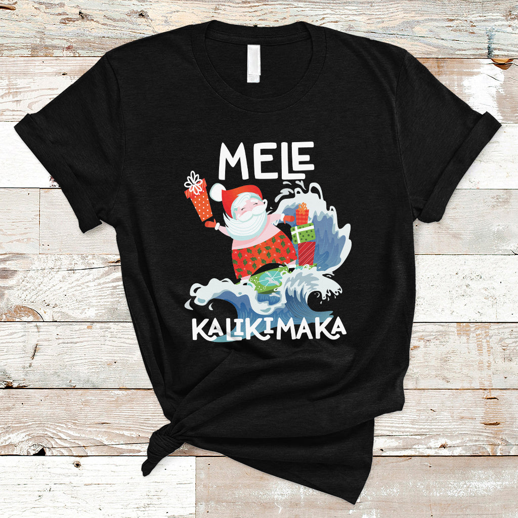 mele-kalikimaka-surfing-cute-santa-hawaiian-christmas-t-shirt