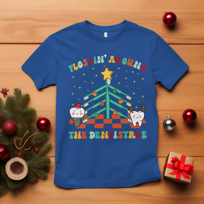 flossing-around-the-dentistree-funny-xmas-dental-hygienist-t-shirt
