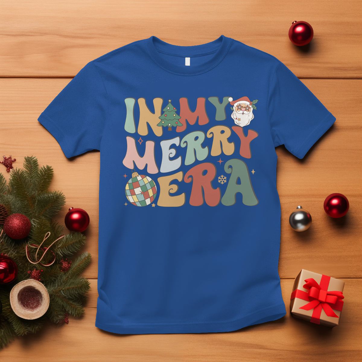 in-my-merry-era-retro-groovy-christmas-santa-disco-ball-t-shirt