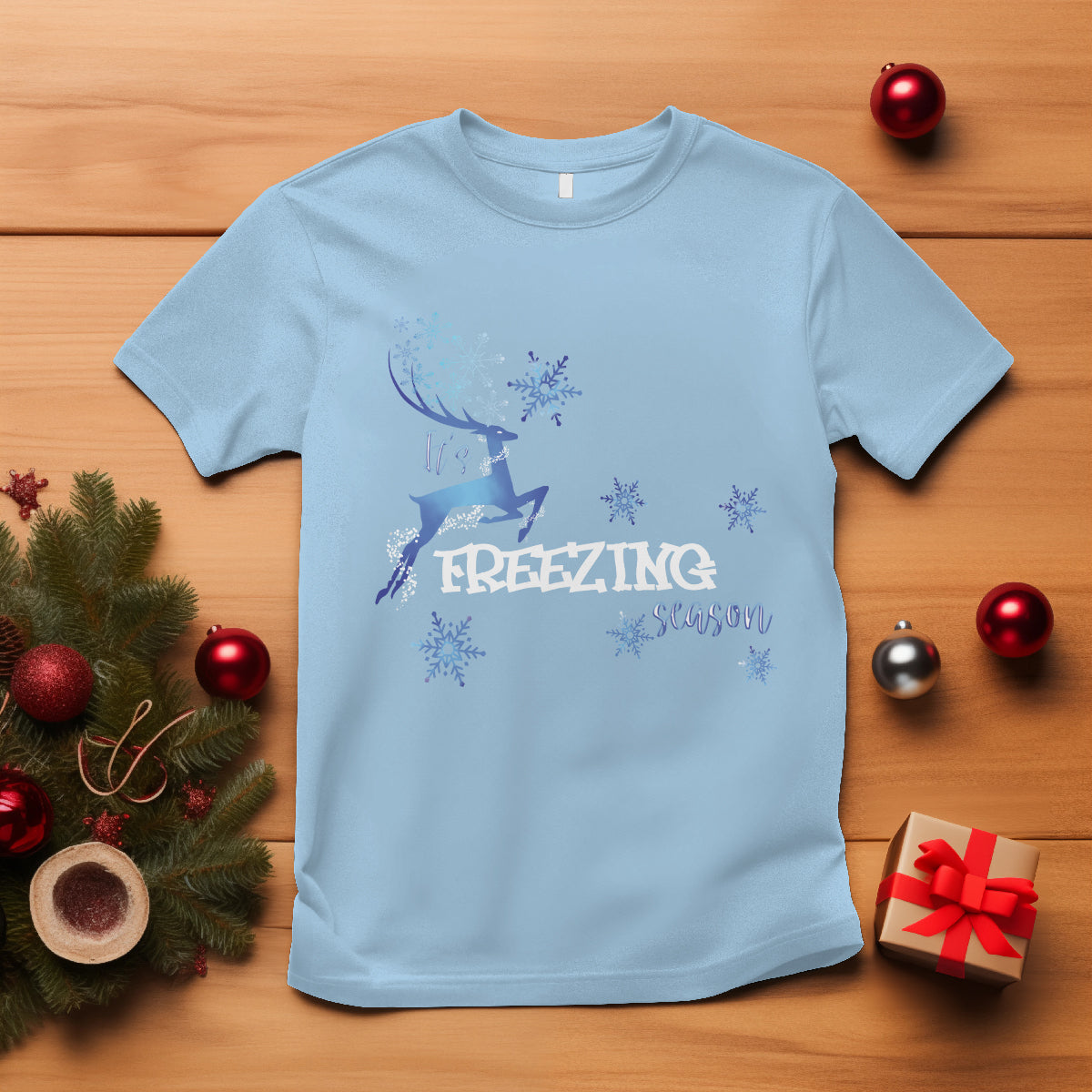 freezing-season-christmas-reindeer-snowflake-t-shirt