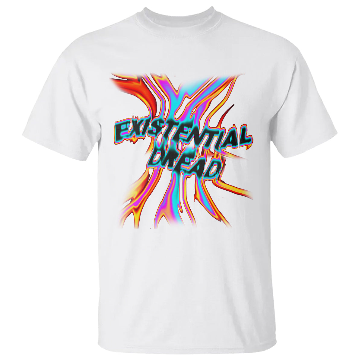 mental-health-t-shirt-existential-dread-liquid-melting-typography