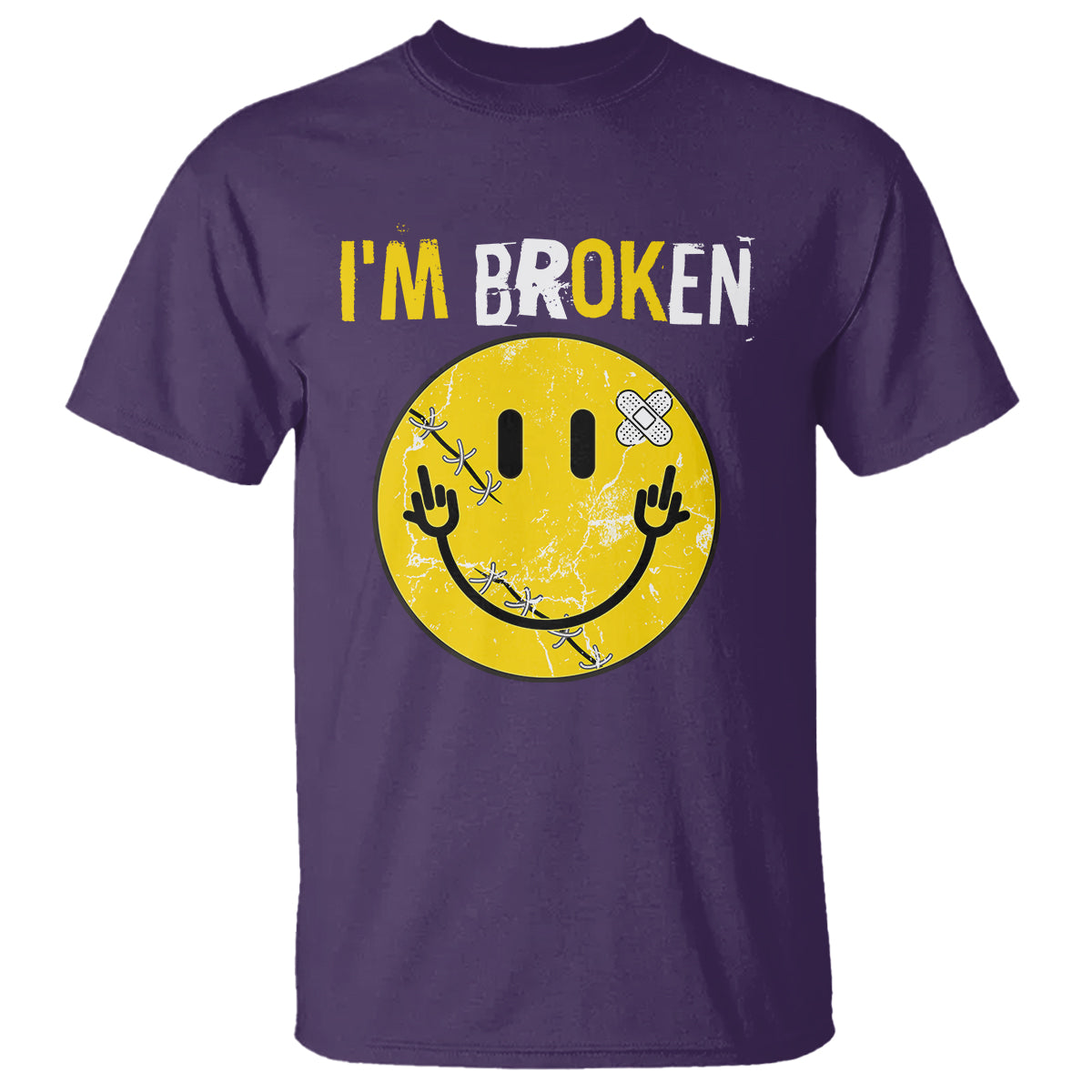 mental-health-t-shirt-im-broken-im-ok-invisible-illness-funny-fxxk-emotion-face